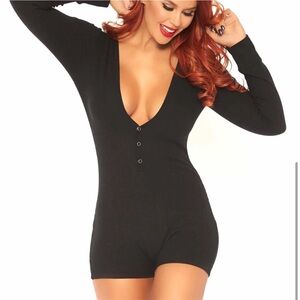 Leg Avenue Black Romper Bodysuit New with Tag Pajamas